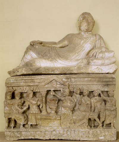 Aschenurne (Alabaster) von Etruscan